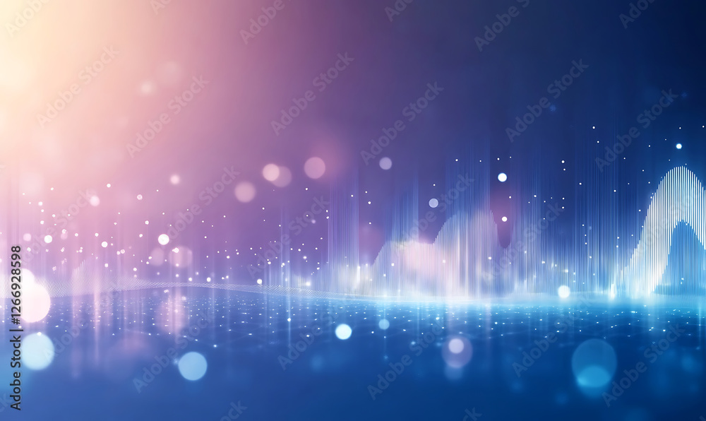 Wall mural abstract sound wave background-generative ai
