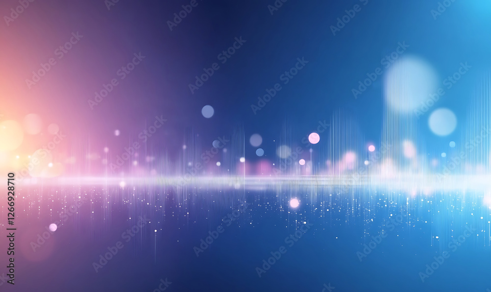 Wall mural abstract sound wave background-generative ai