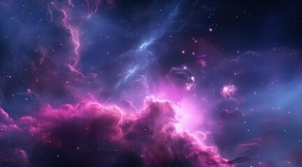 Stunning Cosmic Nebula Galaxies colliding, stars glimmering, ideal for background of space concepts