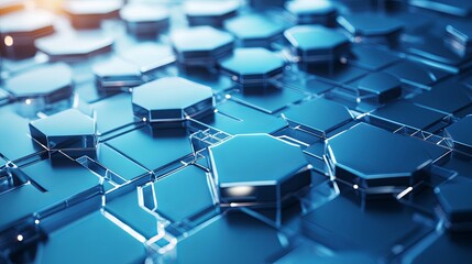 Obraz premium A rooftop covered in solar panels with clean architectural lines and natural sunlight. digital