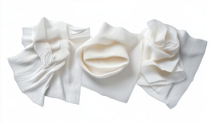 Obraz premium Elegant White Twill Silk Scarf Mockup Foulard Headscarf Women Menswear Clothing Accessory