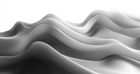 Obraz premium Minimalist Abstract Gray Curves with Soft Ambient Lighting