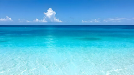 Obraz premium Tropical Waters – A smooth transition from deep teal to crystal-clear aqua, representing tropical beaches.
