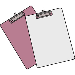 Modern Clipboard Illustration. Minimalist Design for Office, Business, and Education Themes