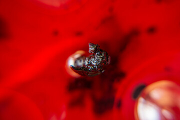 Zdjęcie makro, zbliżenie knota świecy