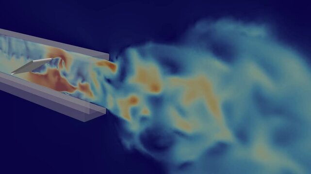air flow simulation of a rectangular vent using computational fluid dynamics tools. 