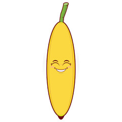 banana smile face cartoon cute