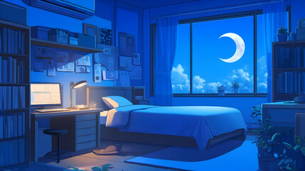 Luxury Anime Bedroom Interior Design with Comfortable Furniture and Elegant Decor