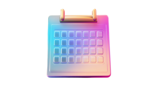 calendar isolated on white background