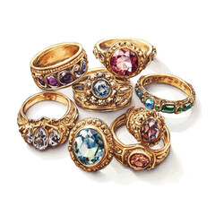 Victorian gold rings feature intricate designs and vintage elegance .Many include gemstones like rubies, sapphires, and diamonds.

