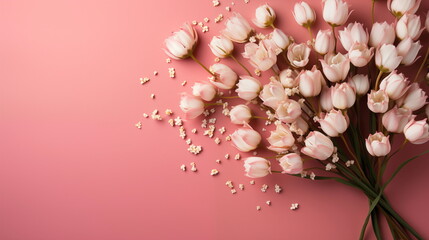 Flower pink background