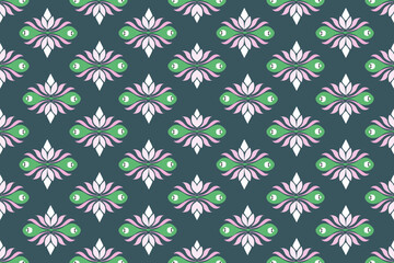 seamless pink lotus floral violet background pattern