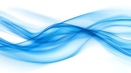 Obraz premium Abstract Blue Waves Flowing Design