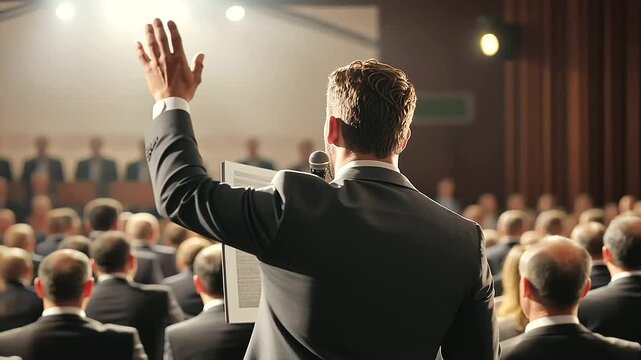 Pastor Delivering Sermon to Engaged Congregation