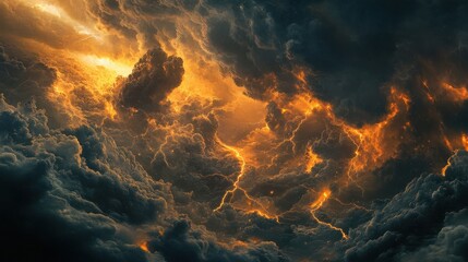Dramatic Apocalyptic Cloudscape with Rolling Storm