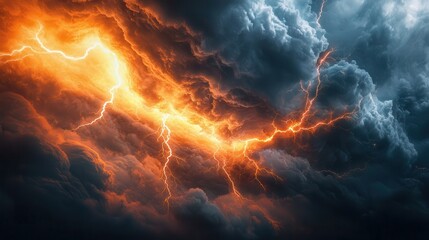 Fototapeta premium Colossal Thunderstorm with Apocalyptic Skies