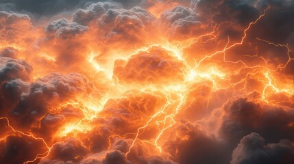 Glowing Storm Clouds with Lightning Effects