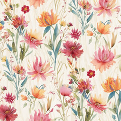 Trendy Floral pattern in the many kind of flowers. Tropical botanical . Seamless vector texture. Elegant template for fashion prints. Printing with in hand drawn style on white background.
