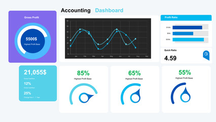 business man analyzing financial report on screen of computer, finance analytics of company performance