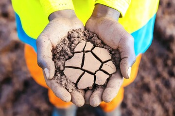 Soil erosion highlights the impact of drought on agriculture in an agricultural field