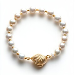 pearl choker with a small gold clasp