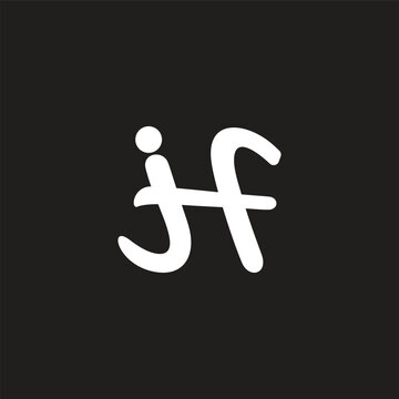 letters hif simple curves font logo vector