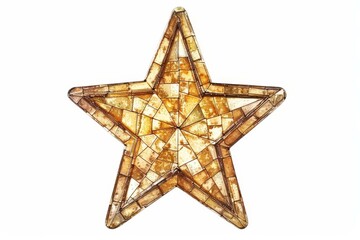 Obraz premium Star icon rating symbol, vibrant watercolor design, colorful and eye-catching, perfect for reviews and feedback applications