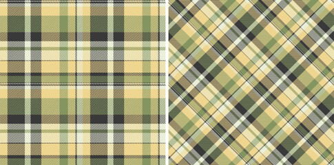 Texture plaid check of background textile pattern with a fabric tartan vector seamless. Set in earth colors. Elegant tablecloths for special occasions.