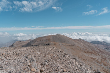 The highest mountain on Crete in Greece, called the mount Ida.
