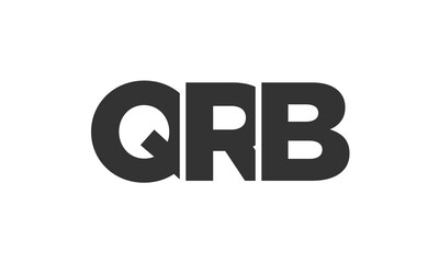 QRB logo design template with strong and modern bold text. Initial based vector logotype featuring simple and minimal typography. Trendy company identity.