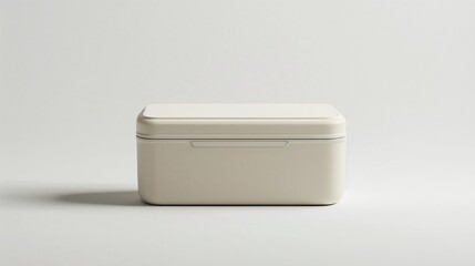 Off-White Container in Minimalist Style in Neutral Shades for Modern Display