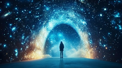 Fototapeta premium A Soul in the Cosmic Archway