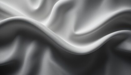 Fototapeta premium Close-up of smooth white fabric with elegant waves and textural detail