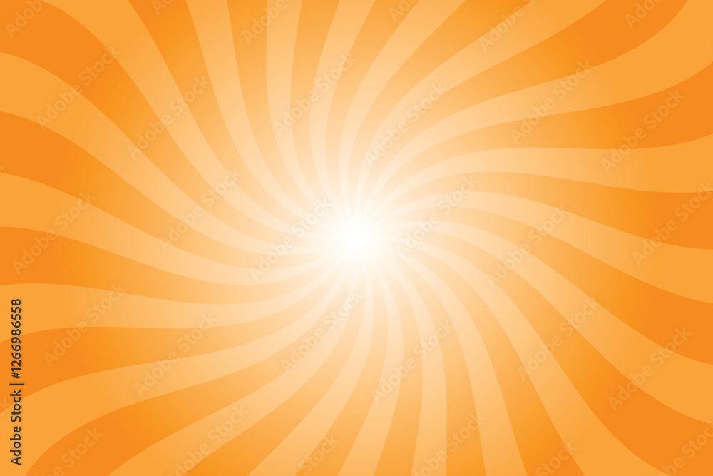Poster abstract orange background with rays retro starburst rays. dark orange sunburst background vector il