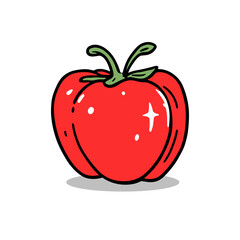 TomatoHand drawn doodles with lettering in vector. Vector Clip Art