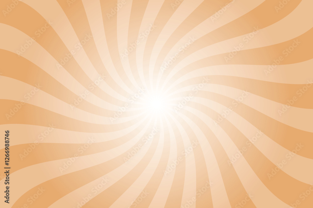 Aufkleber Abstract orange background with rays retro starburst rays. Fawn orange sunburst background vector illustration pattern beam rays. Spiral radial striped backdrop. Vector illustration.