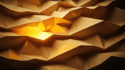 Obraz premium Dynamic Abstract Background Action Golden Textured Waves Digital Art Studio Environment Close-up View Conceptual Depth