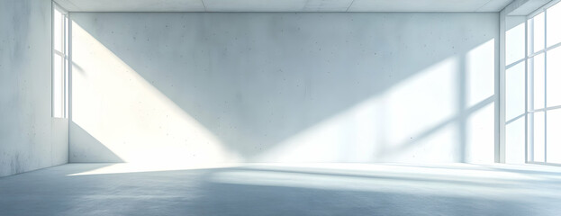 Obraz premium Sunlit empty room, interior design