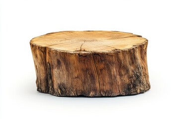 Rustic wood slice display, studio, isolated, product background