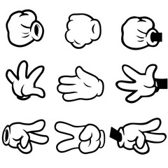 rock paper scissors vector hand art design