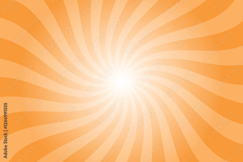 Aufkleber abstract orange background with rays retro starburst rays. india saffron orange sunburst background 