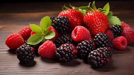 Fresh berry closeup in studio