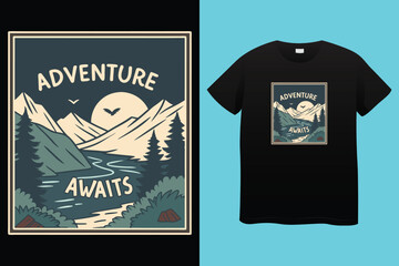 I will do awesome hiking t shirt design