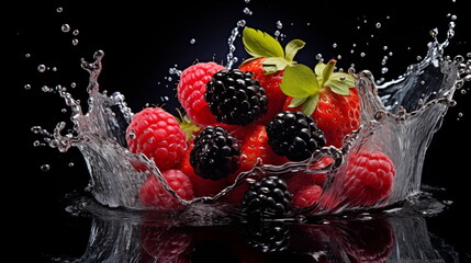 Fresh berry closeup in studio
