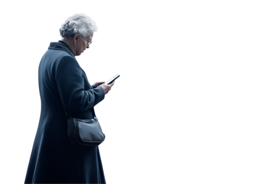 senior woman with mobile phone