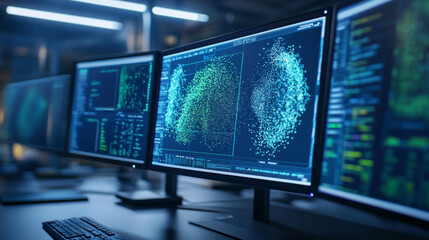 Visual representation of learning algorithms in an advanced computational workspace during a data analysis session