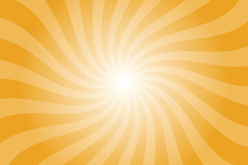 Fototapeta premium Abstract orange background with rays retro starburst rays. Marigold orange sunburst background vector illustration pattern beam rays. Spiral radial striped backdrop. Vector illustration.