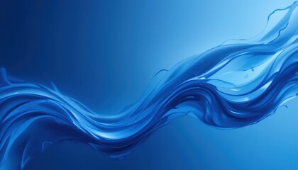 Flowing blue abstract wave with fluid motion and dynamic energy