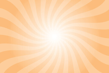 Obraz premium Abstract orange background with rays retro starburst rays. Mellow orange sunburst background vector illustration pattern beam rays. Spiral radial striped backdrop. Vector illustration.