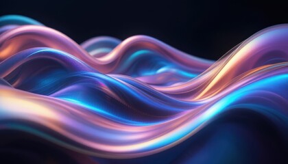 Abstract colorful wavy pattern with blue and purple gradient accents